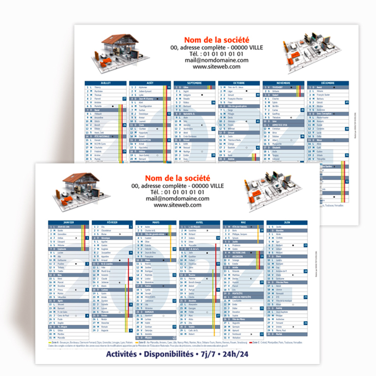 Personnaliser et commander Calendrier A5 2026 Agences Immobilires