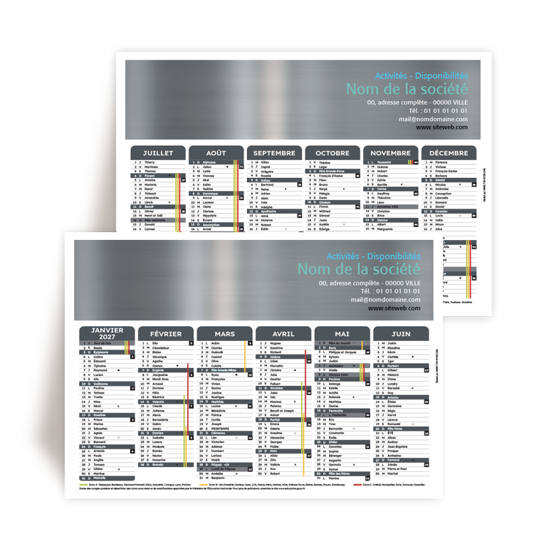 Commande � La Terrasse, Calendrier A5 2027 � personnaliser