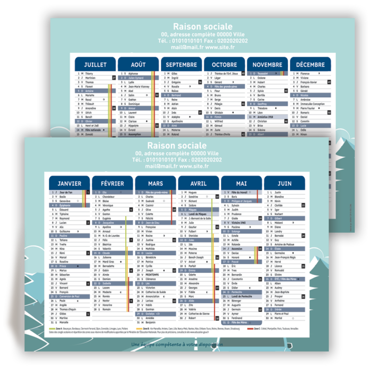 Commande  CLERMONT-FERRAND, Calendrier de banque A5 12 mois 2026 Agences Immobilires