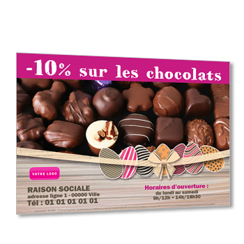 Personnaliser et commander Flyer chocolats de pques