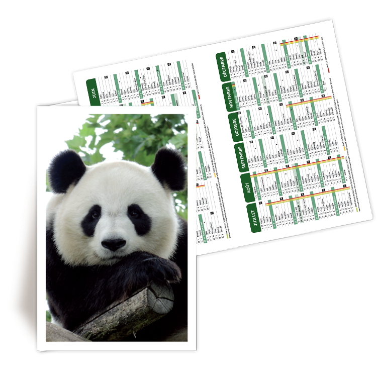 Personnaliser et commander Calendrier de Poche 2026 Nature 2 photos  personnaliser