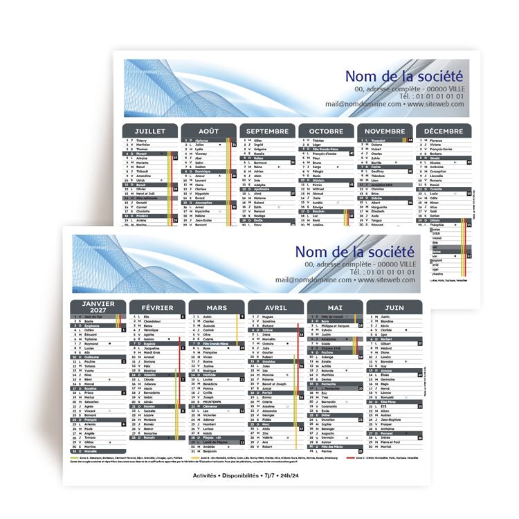 Commande � Tarbes Cedex, Calendrier A4 2027 � personnaliser