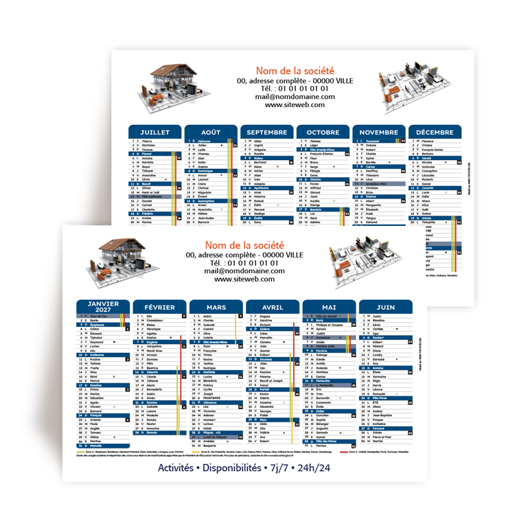 Commande � DARDILLY, Calendrier A5 2027 Immobilier � personnaliser