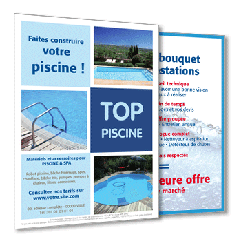 Personnaliser et commander Flyer piscine  construire enterre ou semi enterre