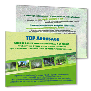 Personnaliser et commander Votre flyer arrosage entretien de jardin