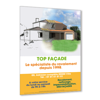 Personnaliser et commander Flyer ravalement faade extrieure ou peinture