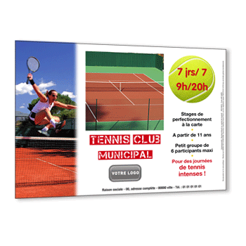 Personnaliser et commander Flyer pour Ecole de tennis