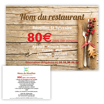 Personnaliser et commander Carte postale Menu Bistro St Sylvestre