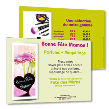 Personnaliser et commander le flyer Fte des Mres parfums maquillage