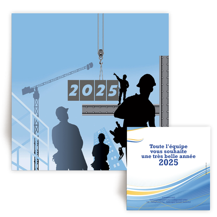 Commande  Boulogne, Carte de Voeux 2025 BTP
