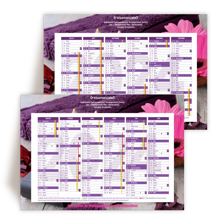 Personnaliser et commander Calendrier de banque 12 mois A4 2024 Beaut - Esthtique