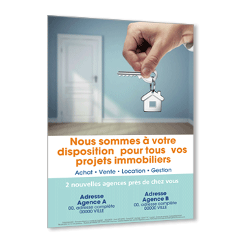 Commande  BOIS D'ARCY, Flyer de promotion de 2 agences immobilires