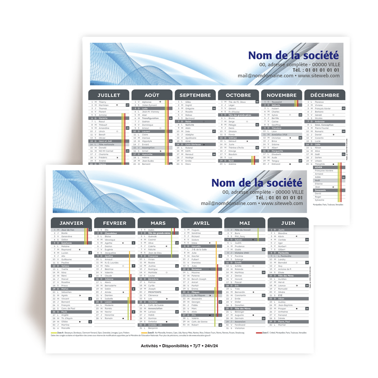Personnaliser Calendrier A4 2025  personnaliser