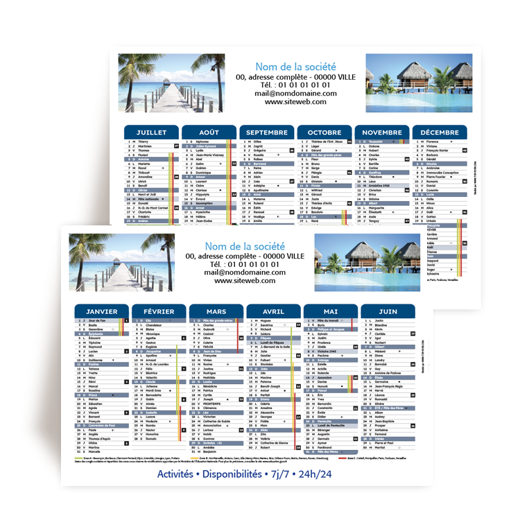 Personnaliser Calendrier de banque A5 2026  personnaliser