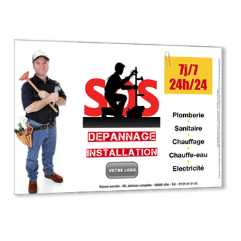 Personnaliser Flyer SOS dpannage et installation de sanitaires