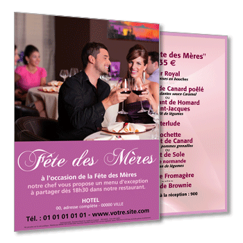 Personnaliser Flyer menu pour célébrer la fête des mères