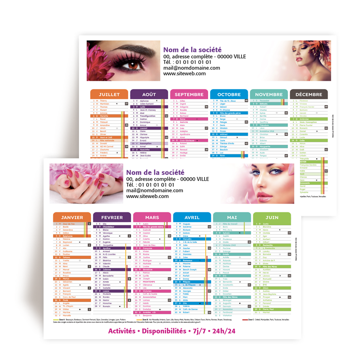Personnaliser Calendrier A5 2025 Coiffeur  personnaliser