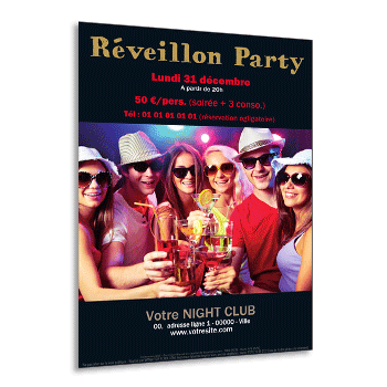 Personnaliser Flyer Rveillon Party ambiance festive nouvel an