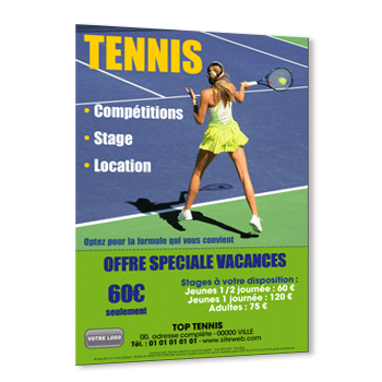 Personnaliser Flyer Tennis