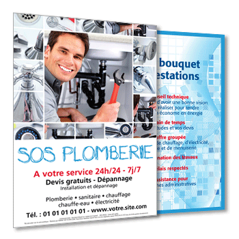 Personnaliser Flyer chaudire en panne et intervention plomberie