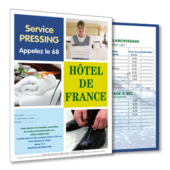 Personnaliser Flyer A5 Hôtel Service pressing
