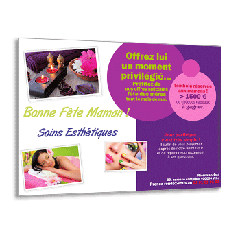 Personnaliser le flyer fête des mères - soins esthétiques