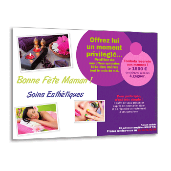 Personnaliser le flyer fte des mres - soins esthtiques