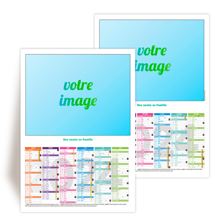 Personnaliser Calendrier Mural A4 2026 avec vos photos