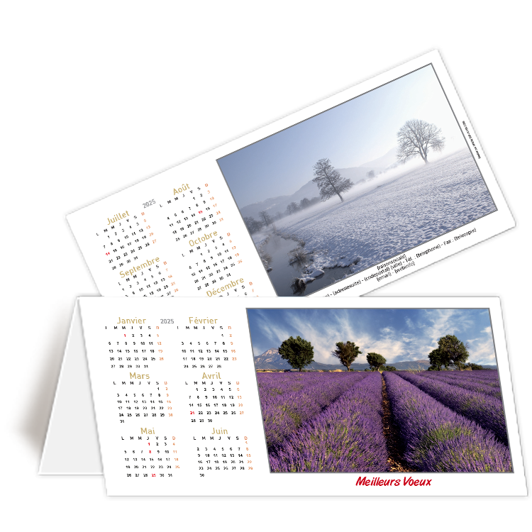 Personnaliser Calendrier Chevalet 2025