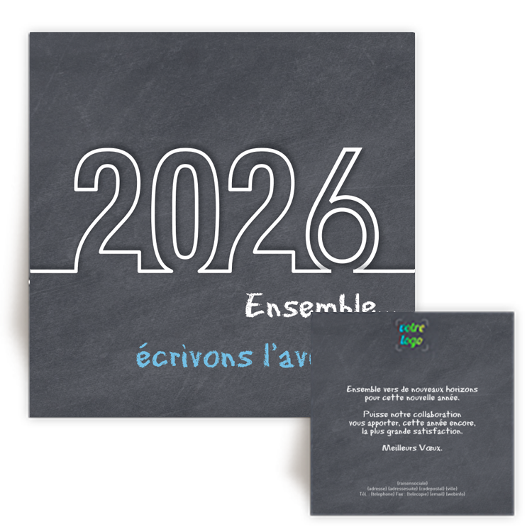 Personnaliser Carte de Voeux 2026 La Lina ensemble crivons l'avenir