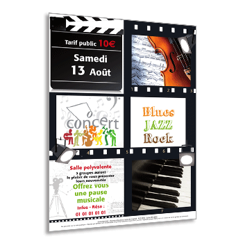 Personnaliser le flyer pour concerts de Jazz, Blues ou Rock