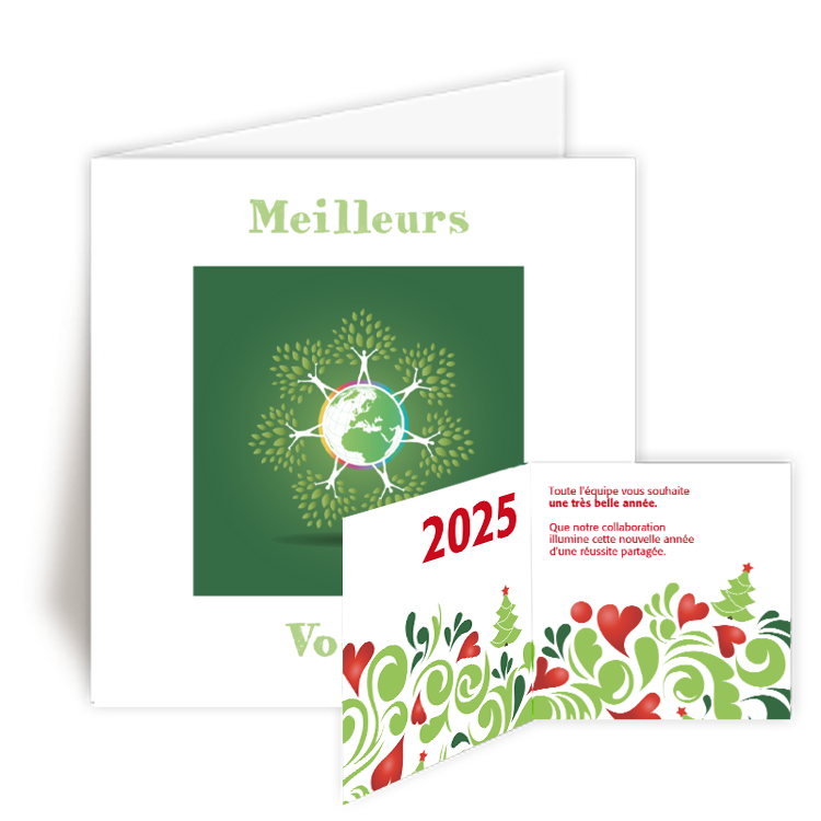 Personnaliser Carte de Meilleurs Voeux 2025 Plantes du monde