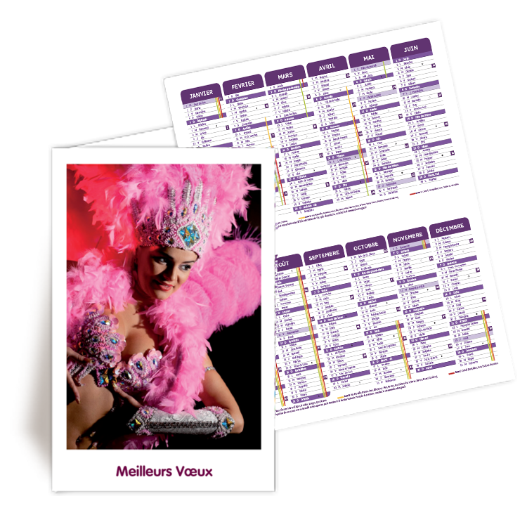 Personnaliser Calendrier de Poche 2025 Festif  personnaliser