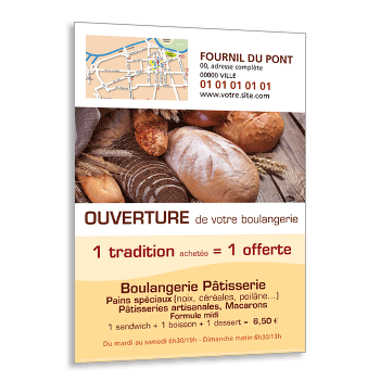 Personnaliser Flyer ouverture de votre boulangerie