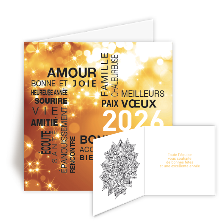 Personnaliser Carte de Voeux 2026 Mots cls  personnaliser