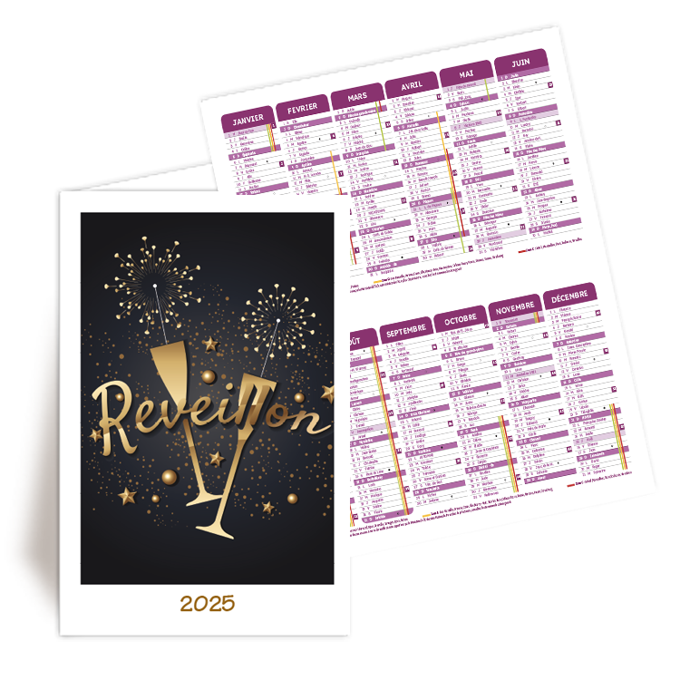 Personnaliser Calendrier de Poche 2025 Voeux  personnaliser