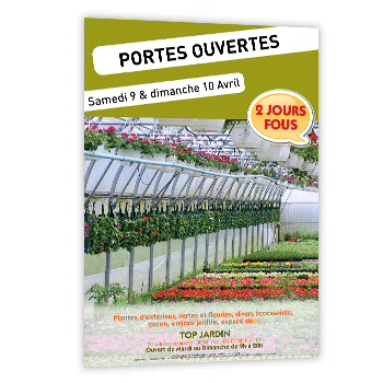 Personnaliser Flyer Portes Ouvertes ppinire et grainerie