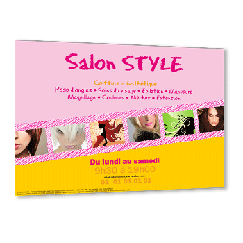 Personnaliser Flyer pour Salon de Coiffure Nouvelle Clientle