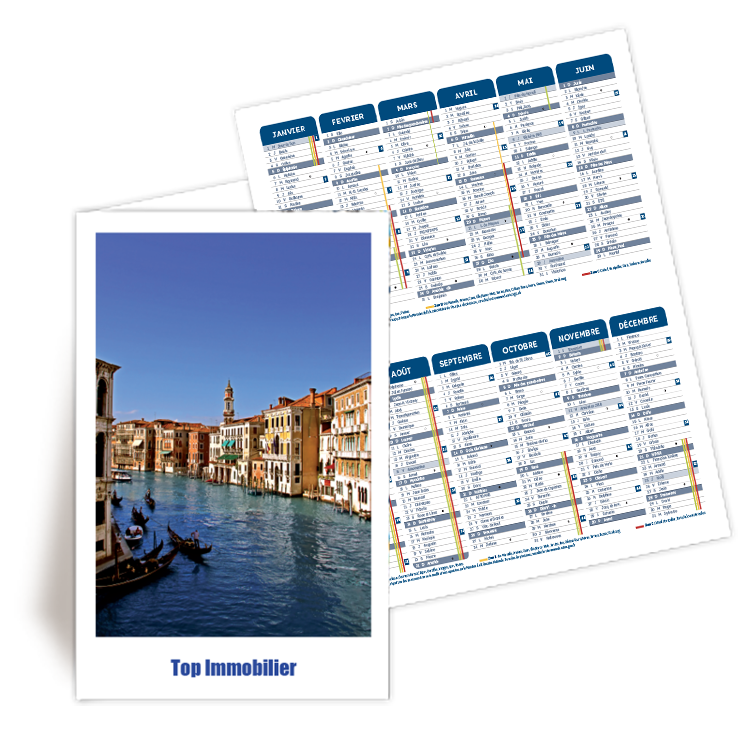 Personnaliser Calendrier de Poche 2025 Immobilier  personnaliser