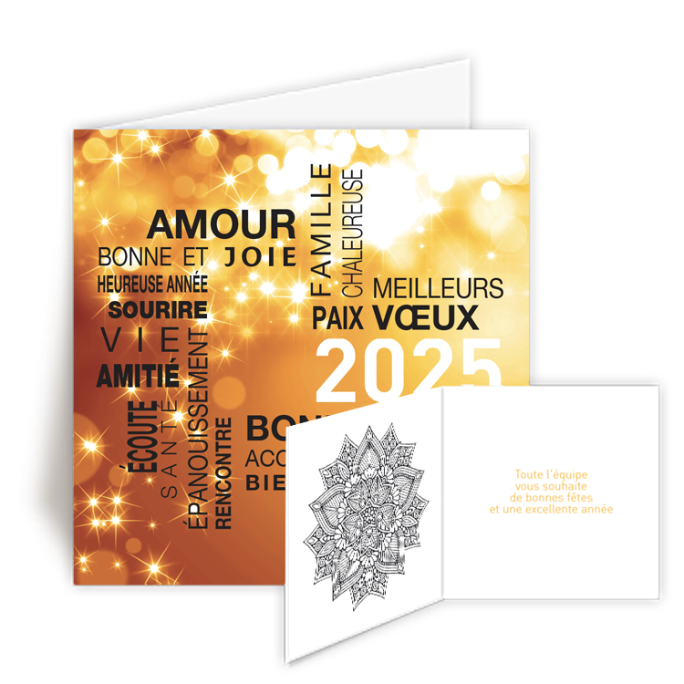 Personnaliser Carte de Voeux 2025 Mots cls  personnaliser