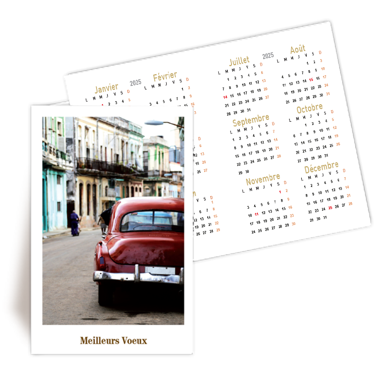 Personnaliser Calendrier de Poche 2025 Automobile  personnaliser