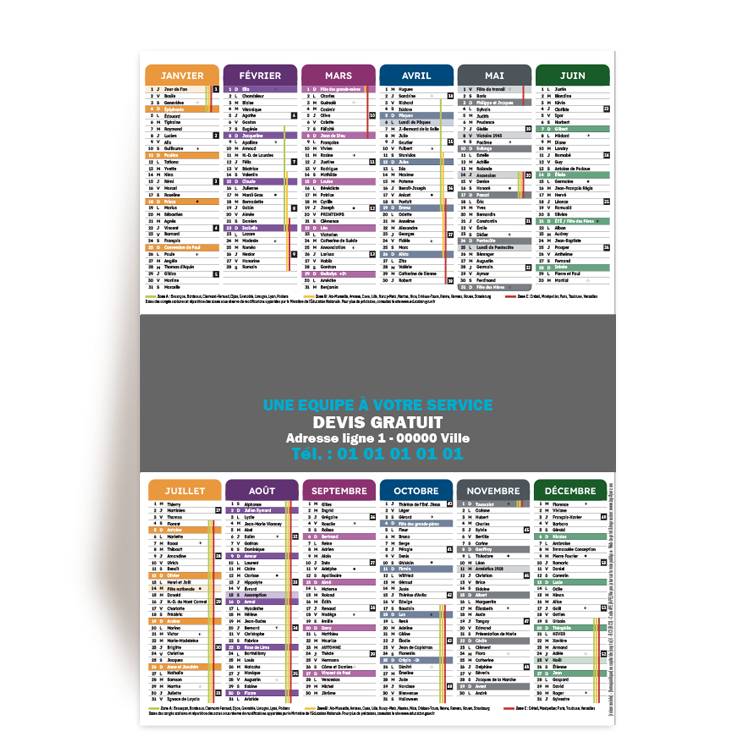 Personnaliser Calendrier A5 2026 publicitaire  personnaliser