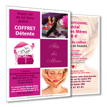 Personnaliser Flyer soins dtente pour la fte des mres